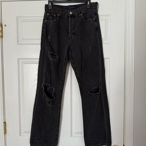 Women’s Black Distressed Jeans